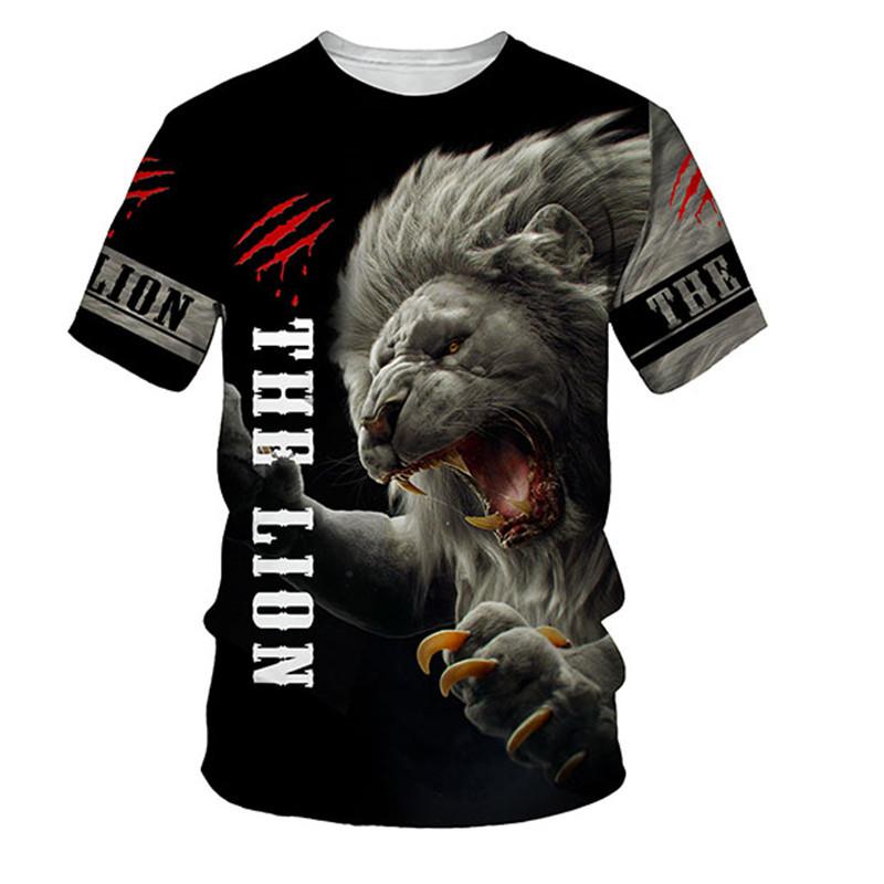 Kids Clothes Lion Graphic T Shirts Clothing for Boys Baby Summer Clothes Short Sleeve Children's Clothing Vintage Boy's T-Shirt