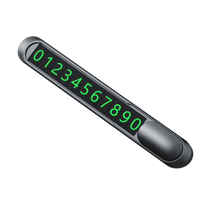 Temporary Parking Card Phone Number Card Car Sticker Car Accessories Luminous Metal Alloy Phone Number Car Sticker Hidden