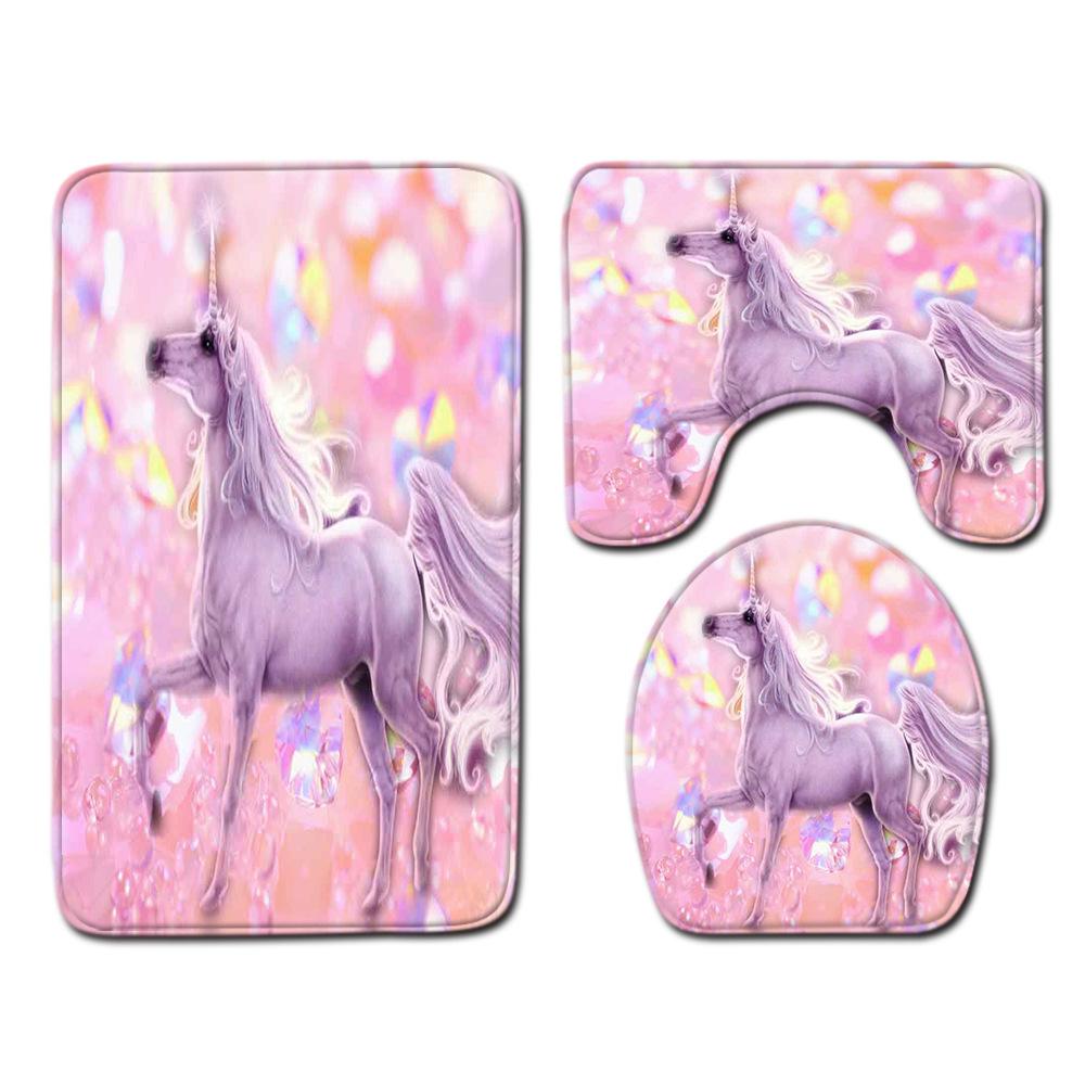 

Коврик для ванной «Единорог», туалетный набор из трех предметов 45cmx75cm