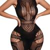 Sex Interest Xiyin TEMU Popular European and American Tight-fitting Onesie Hollow Sexy Underwear Fishing Net