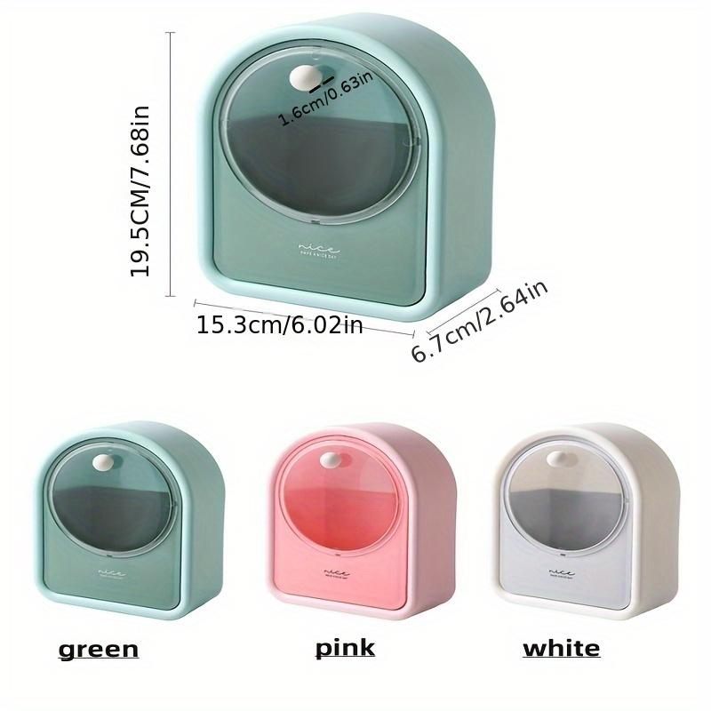 1pc Makeup Cotton Storage Box Wall Mounted Hanging Wall Flap Put Makeup Cotton Remover Box Cotton Sheet Cotton Swab Cosmetic Box