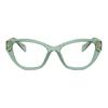 Prada Temple logo acetate cat eye optical frame women's green