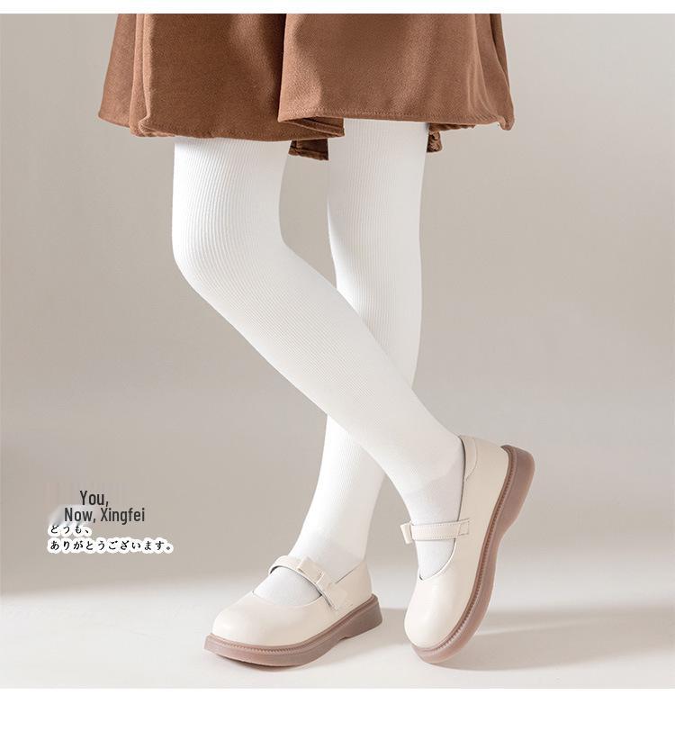 Children's Winter Fleece-Lined Cotton Leggings with Hip-Lifting Lambskin, Warm Nine-Point Design