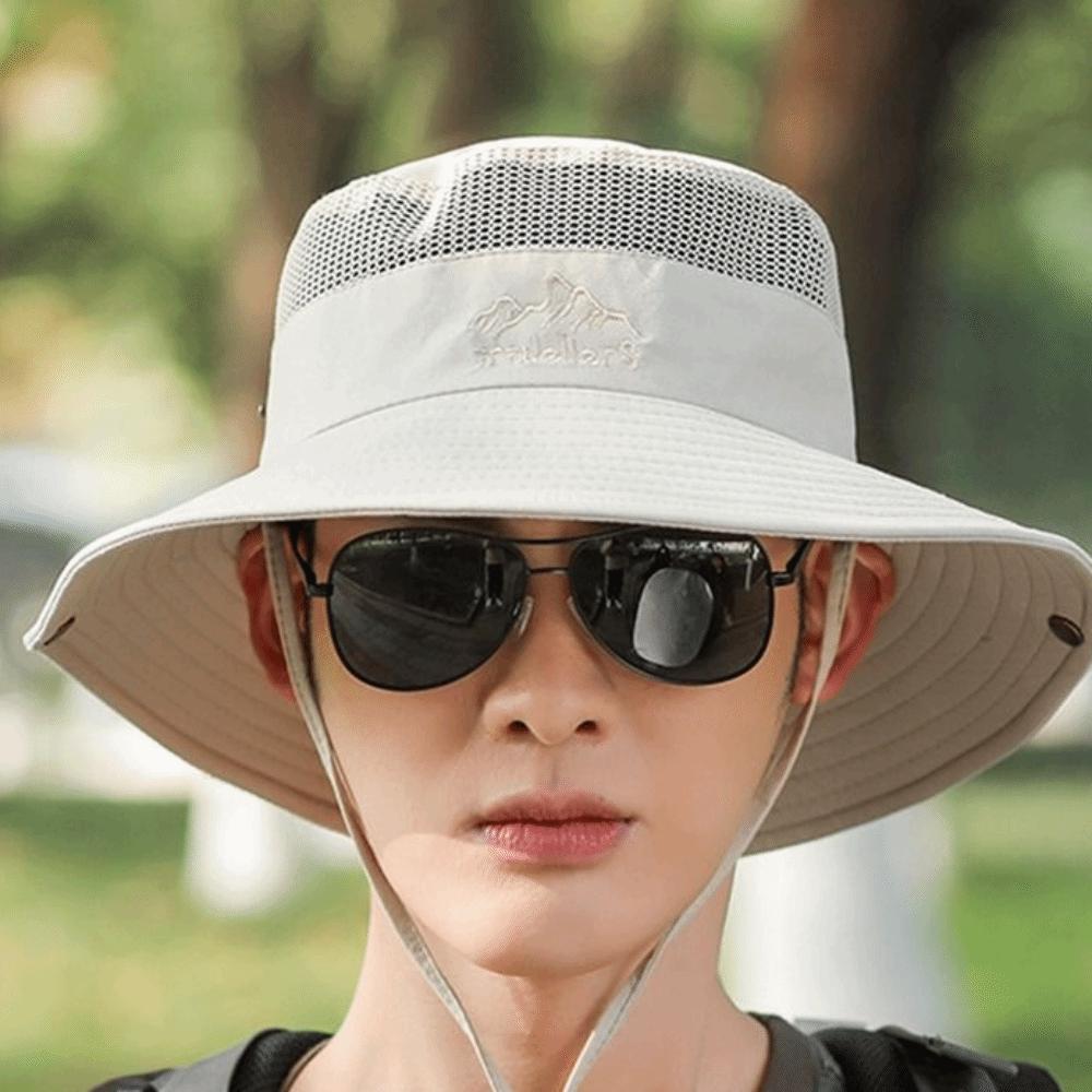 For Men Outdoor Cycling Cap Polyester Bucket Hat With Neck Flap Women Sun Hat Summer UV Protection