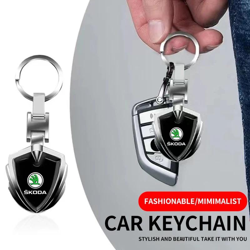 EBSX3 3D Metal Car Logo Key Rings Keyring Keychain For Skoda Sharp Sharp Crystal Sharp Rapid Speed Pye Ye Di Trunk