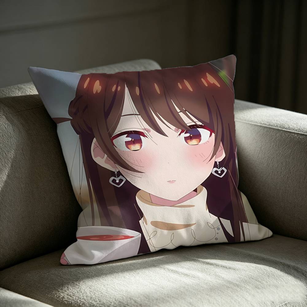 C-Chizuru M-Mizuhara Anime Rent-A-G-Girlfriend Square Sofa Pillow Cover Solid Color Living Room Home Decor Cushion Case