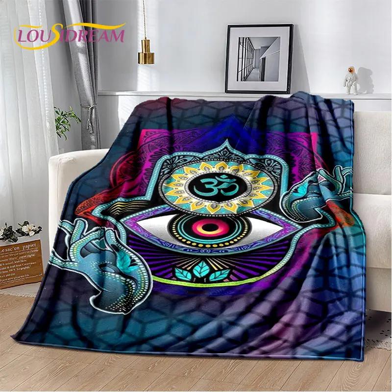 Cobertor de pelúcia macio Evil Eye Nazar Tree of Life, cobertor de flanela para sala de estar, quarto, cama, sofá, capa de piquenique para crianças