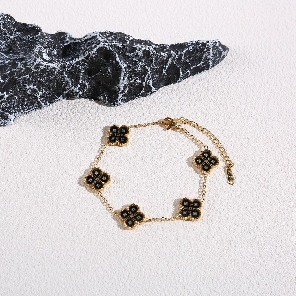 Four Leaf Clover Women's Bracelet Light Luxury Luxury Luxury Jewelry Accessories Handmade