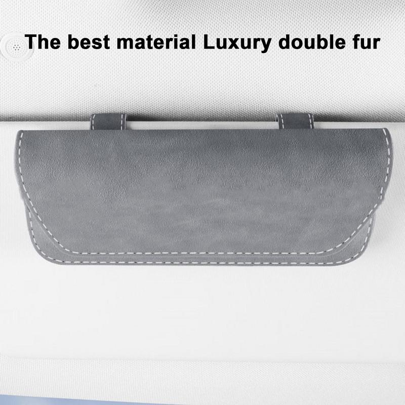 Magnetische Sonnenbrillenbox fürs Auto, Aufbewahrungstasche für Brillen, Organizer für die Sonnenblende, Aufbewahrungstasche aus Leder für Sonnenschutzblenden, Autozubehör