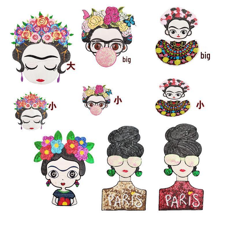 Mexican Figure Sequin and Towel Embroidered Fashion Accessories