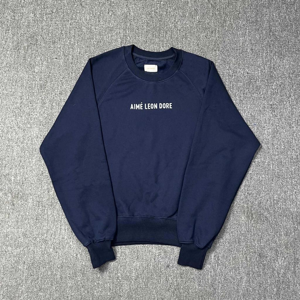 Aime New York Queens Landmark Print Round Neck Sweatshirt - Versatile Men's Hoodie