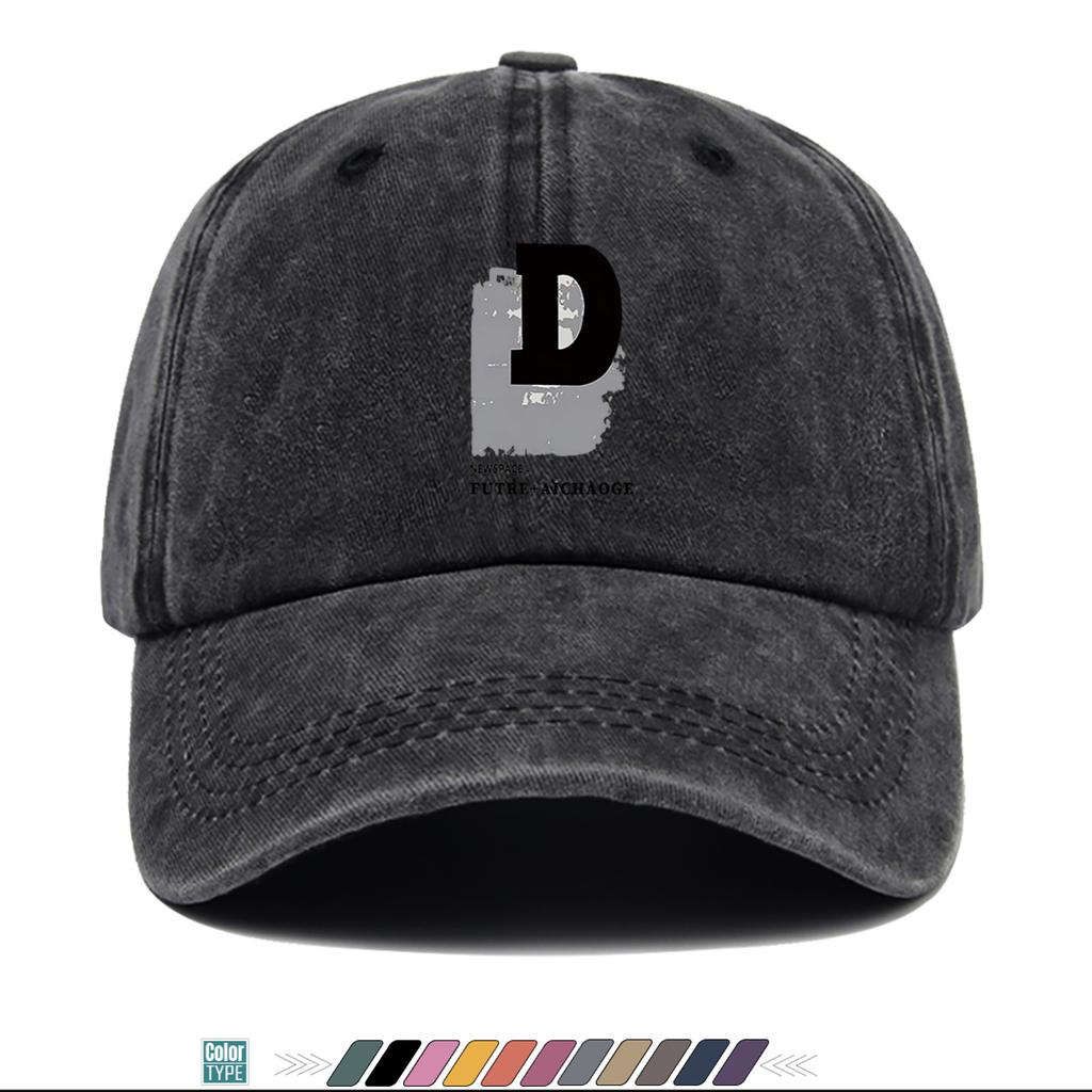 Pc Earth EleUnisext Creative Letter D Printed Baseball Cap Trendy Individual Street Style Unisex Adjustable Duckbill Hat Fashi