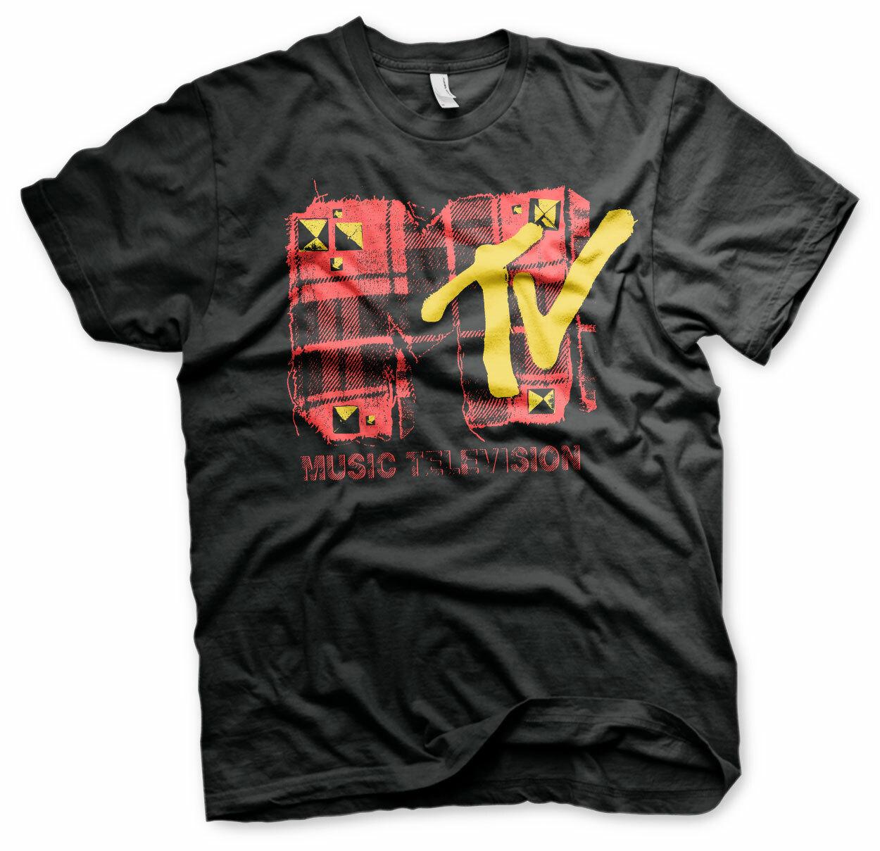 Officially Licensed MTV Plaid T-Shirt Mens Sizes S-XXL- S