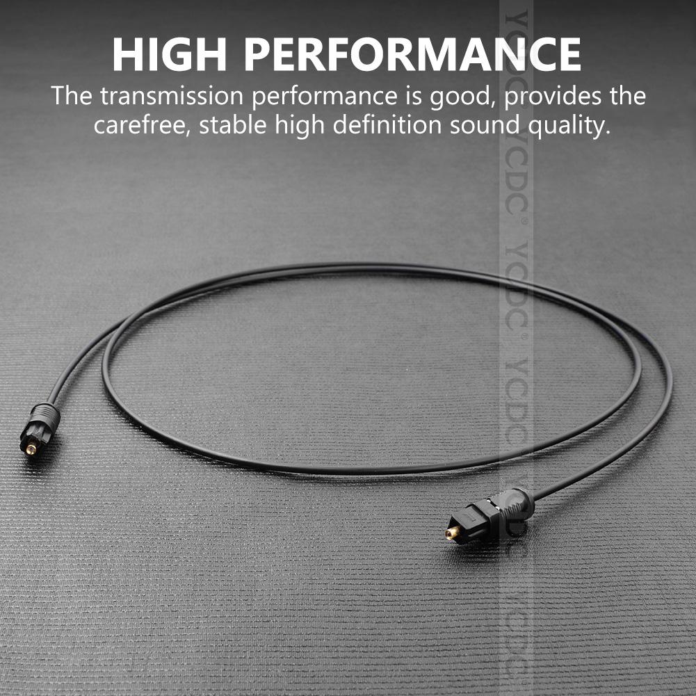 

1/1.5/2/3/5/10m OD2.2 Surround Cable Audio SPDIF DVD MD Gold Plated Optical Fibre Lead Black Toslink Cord HD Digital