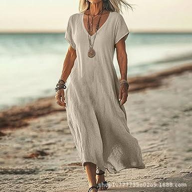 New loose holiday style casual dress summer