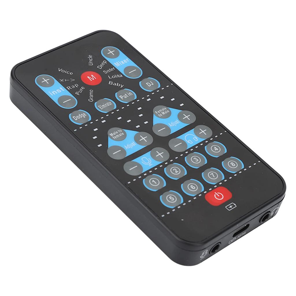 8 Sound Effects Mini Voice Changer Card Support Multi Languages Beautification Handheld Sound Card for Mobile Phone Computer