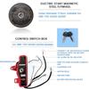 12V Electric Start Kit Flywheel Starter Motor Kit with Key Switch Box Charging Coil Fan Cover for GX160 5.5HP GX200 6.5HP Engine