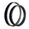 6061 Aviation Aluminum F & R Motorcycle Black / Silver Rims Wheel Circle 2.15x18 1.60x21 36 Spoke Holes High Strength Black