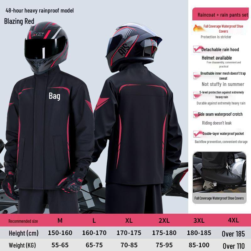 Wasserdichter Motorrad-Fahranzug - Elektrofahrzeug-Regenmantel & Hosen-Set für den Außenbereich