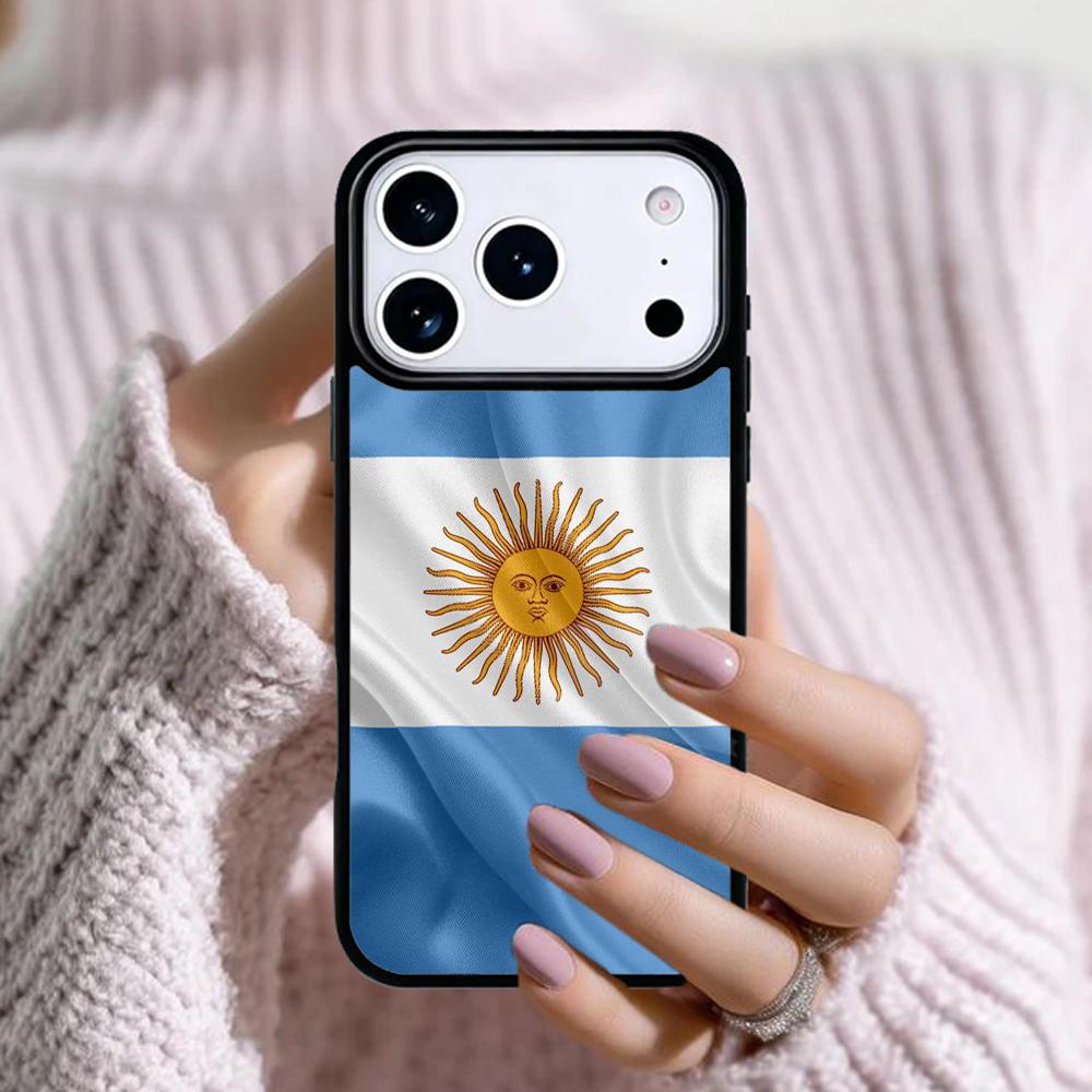 Argentinien Flagge Handyhülle Für Apple iPhone 17 Air 16E 15 14 Plus 13 12 11 Pro Max Mini Funda Cover