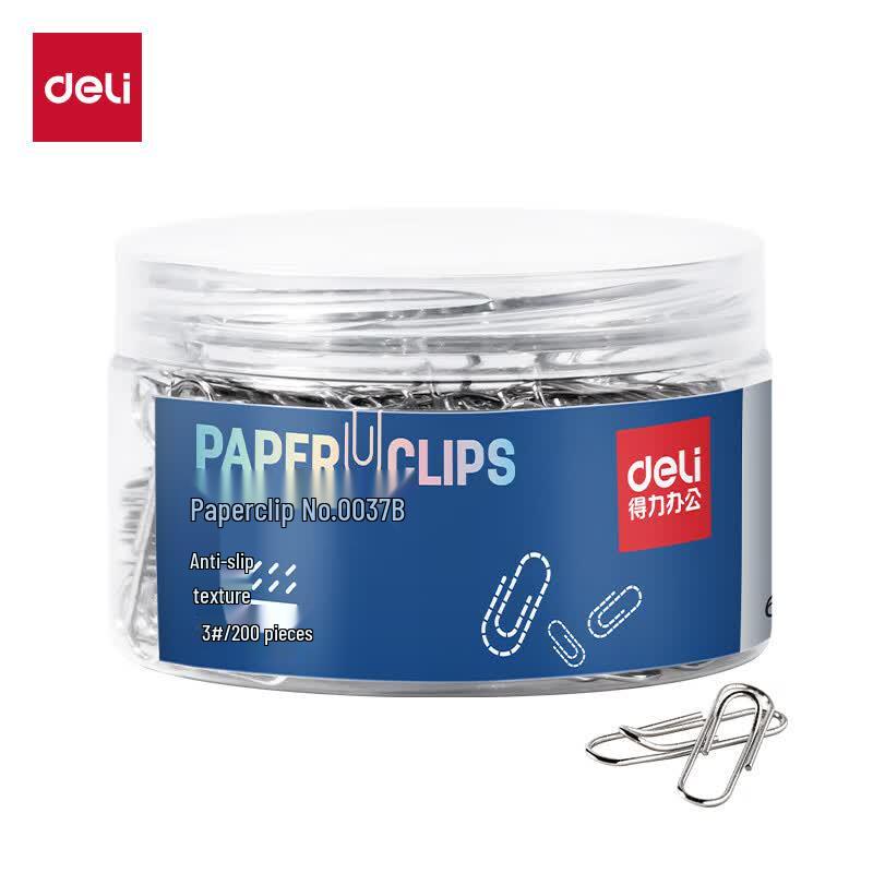 Deli 0037B Anti-slip Metal Paper Clips