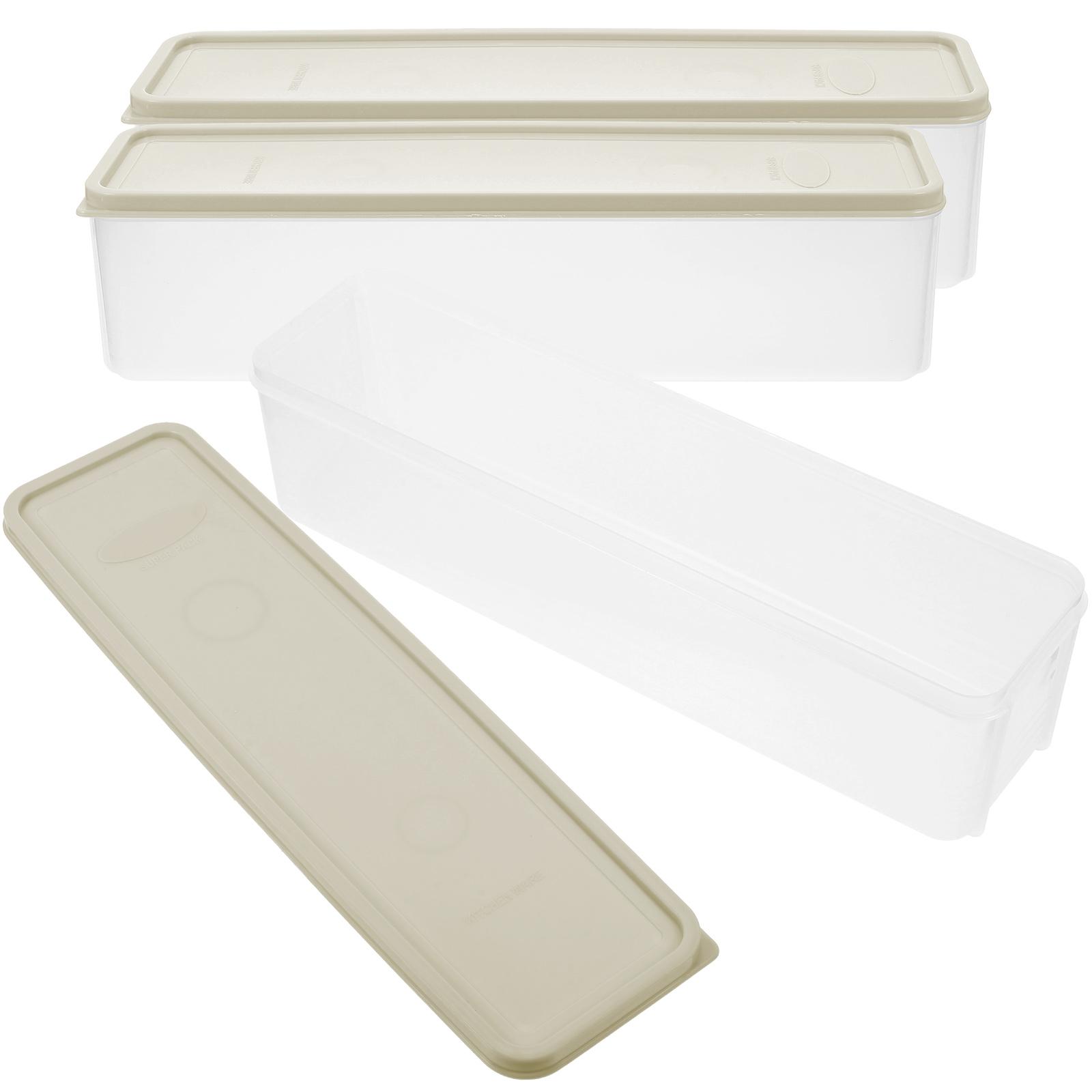 3Pcs Pasta Storage Containers Clear Airtight Spaghetti Storage Organizer Refrigerator Pasta Containers for Pantry