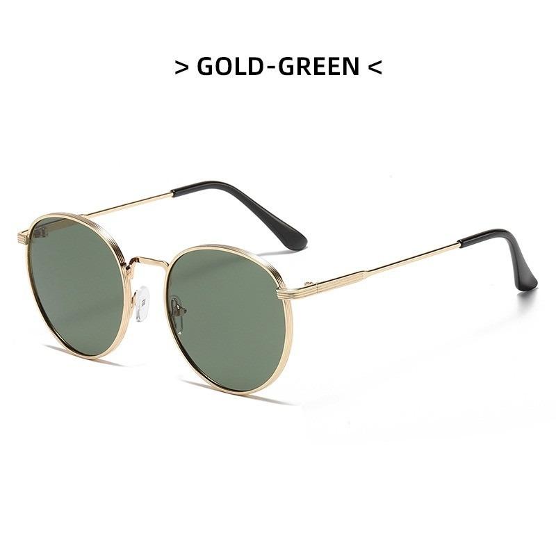 Women Men Sunglases Round Sun Glasses New Women's Metal Frame Fishing Glasses Eyewear UV400 Shades for Lady