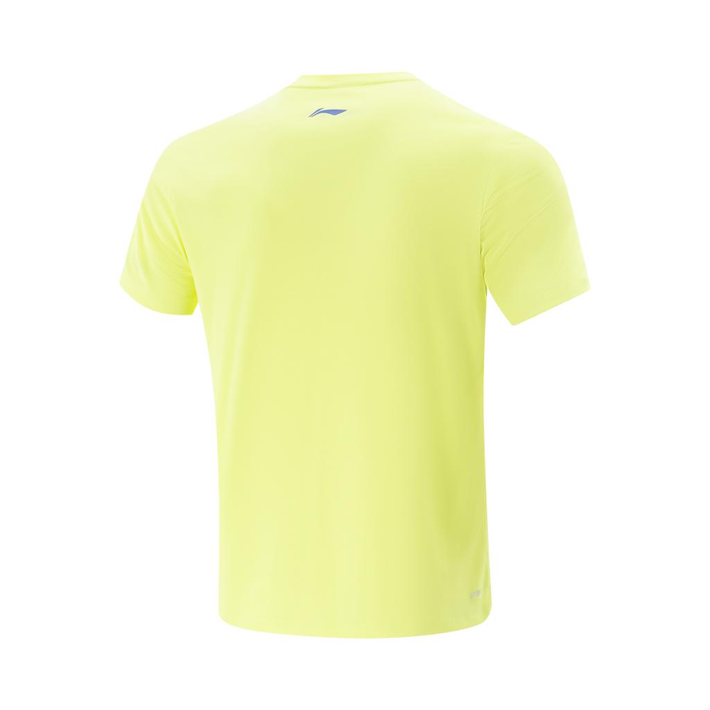 Li Ning Table Tennis Series Letter Round Neck Breathable Versatile Casual Short Sleeve T-Shirt Unisex Tops Light-Lemon-Yellow AHSV611-3