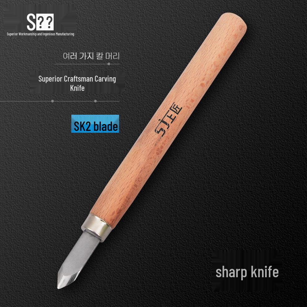 Superior Craftsman Carving Knife Set: Curved, Flat, Round, Triangular, Needle Knives for Handmade Rubber Stamp Crafting