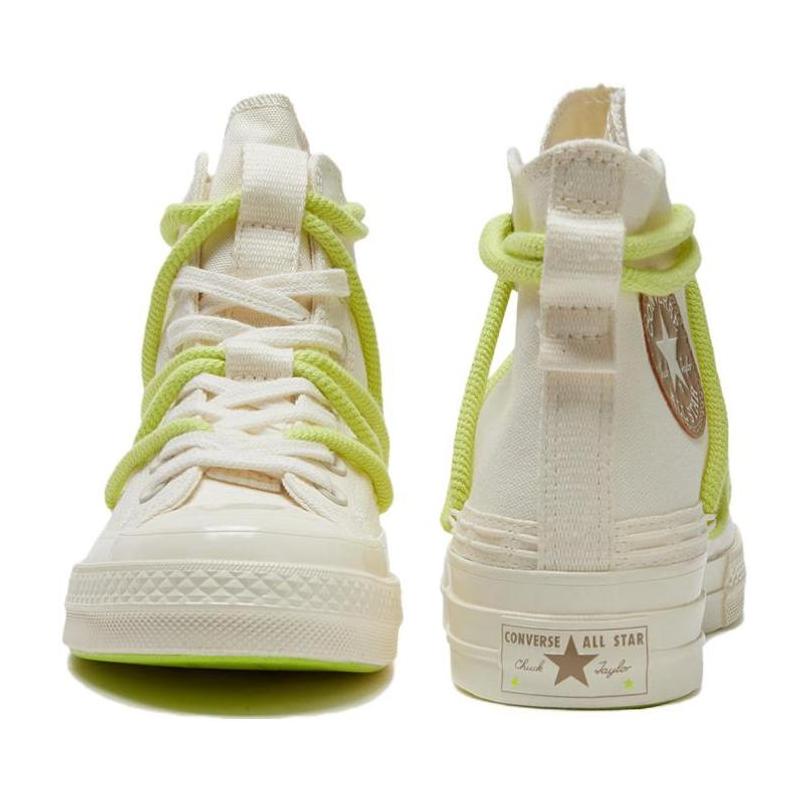 Converse 1970s Comfortable High Top Espadrilles Unisex White Green