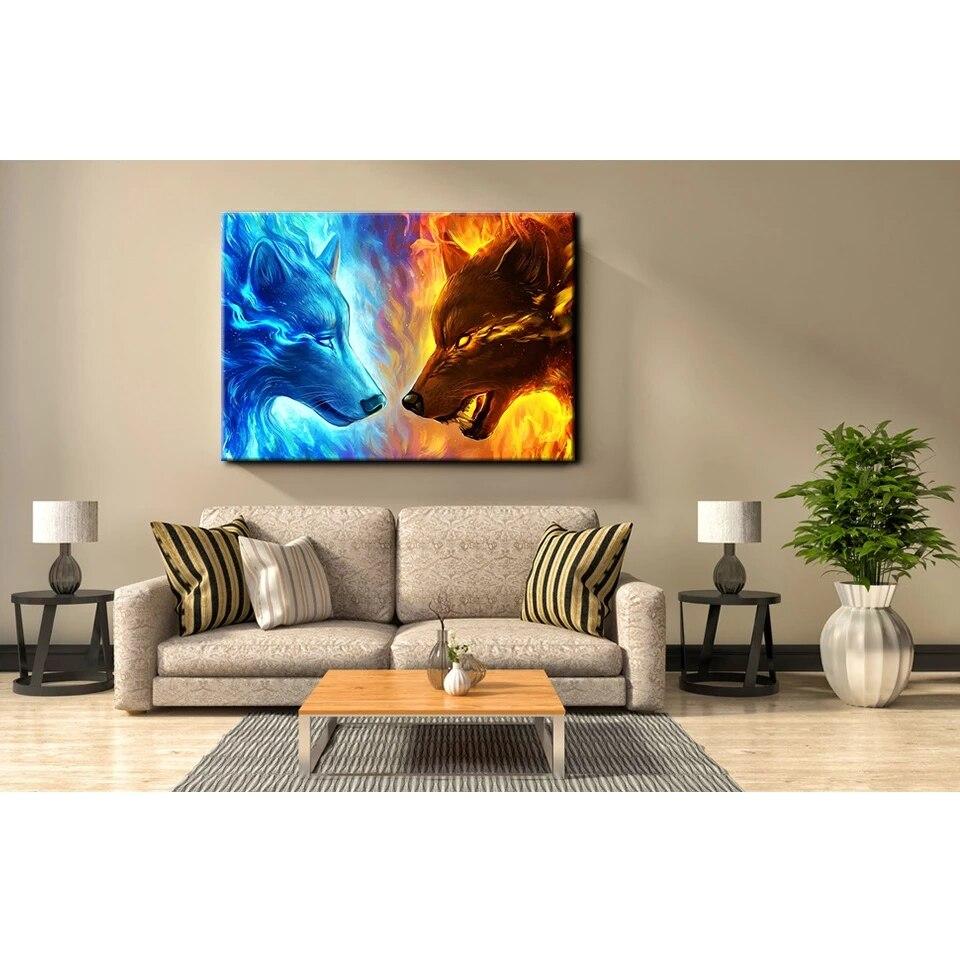 New 5D DIY Diamond Painting "Animal Wolf" 3D Diamond Painting Mosaic Rhinestone Diamond Painting Embroidery Home Decoration Gift