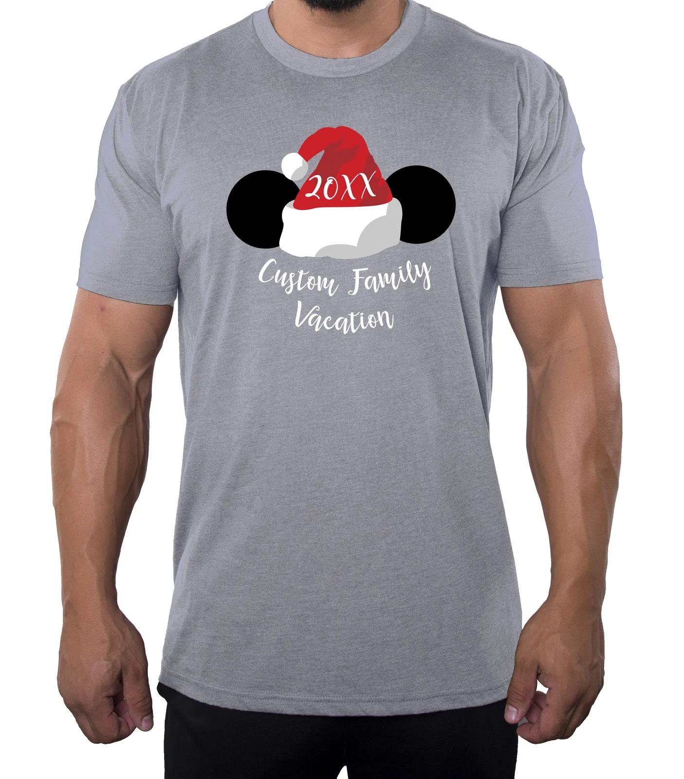 Mouse Head Santa Head Custom Family Vacation 20XX Man s Christmas Shirt XL