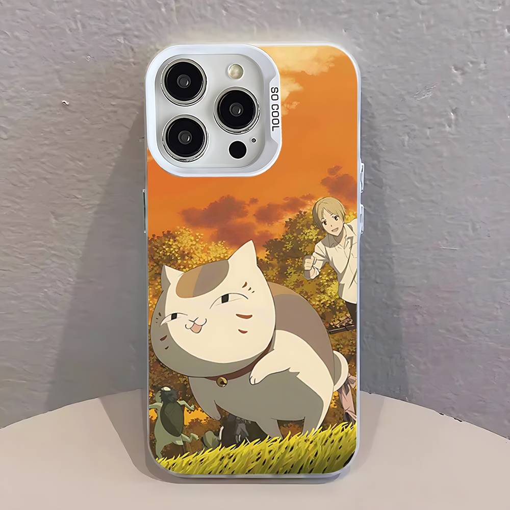 Sensei N-Natsume yujinchou Nyanko  Phone Case For iPhone 17,16,13,12,11,15,14,Pro,Max,Plus,SE4,Air,Mini White IMD Matte