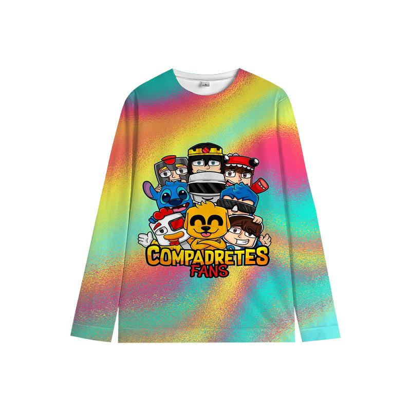 

Mikecrack Compadretes Дети Круглый вырез свитера Рубашки Аниме Лос Compa Толстовки Весна Осень Толстовки Детская одежда Подарок 160 аметист