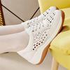 Hollow breathable wedge heel hole shoes spring and summer new heightening non-slip comfortable single shoes casual shoes