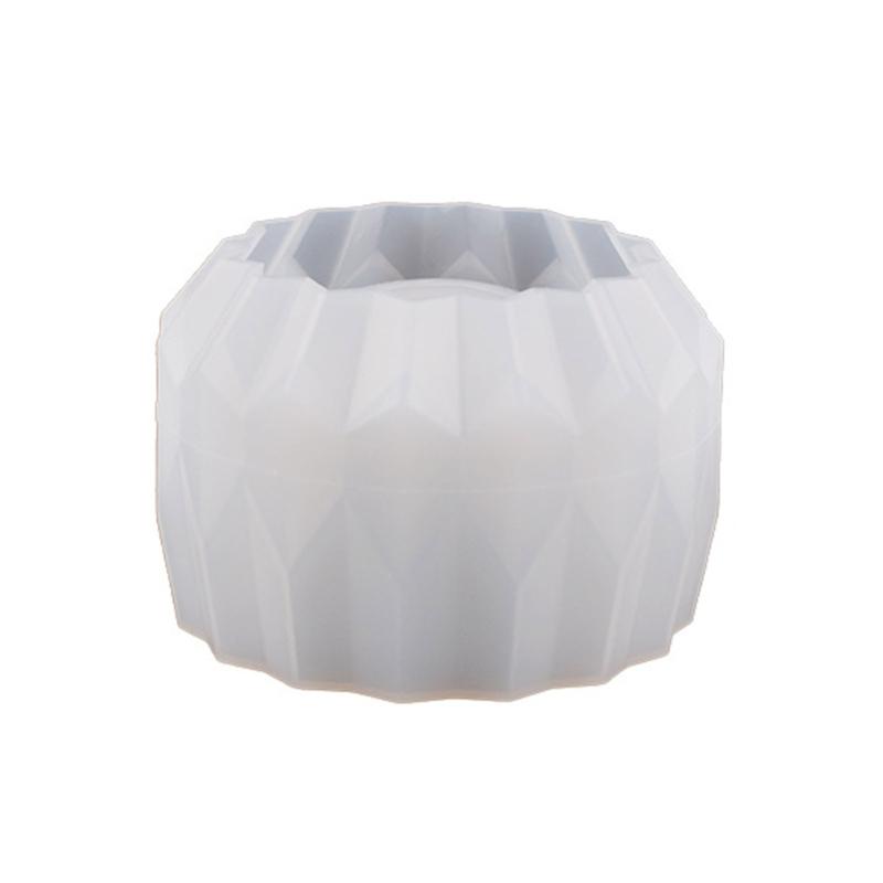 Round Gypsum Silicone Mold DIY Succulents Concrete Flower Pot Vase Plaster Cement Molds Clay Candle Holder Mould Decor