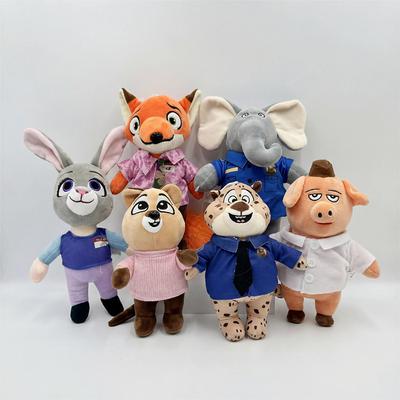 Kreslený Rozkošný Anime Zvíře Králík Judy Liška Pan. Nick Plyšová Hračka Dekorace do Ložnice Hračky Panenka Dětské Vánoce Nejlepší Volba Dárky