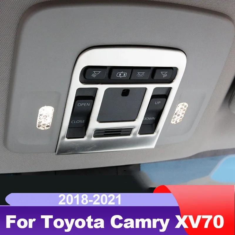 Car Front Roof Light Reading Lamp Cover Trim for Toyota Camry 2018      70 V70 Xv70 Trd Accessories Auto