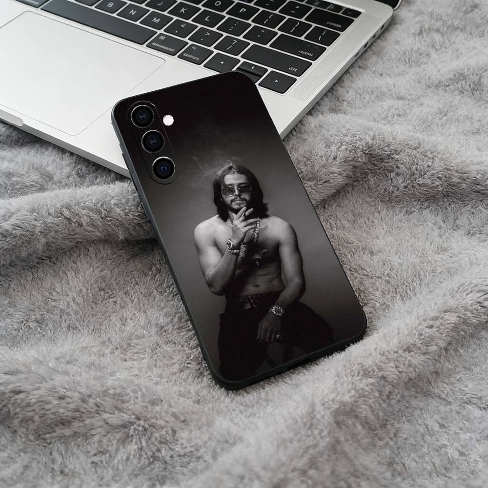 Rapper-Clarent Black Soft Silicone Phone Case for Samsung Galaxy A73, A71, A72, A70, A53, A52, A51
