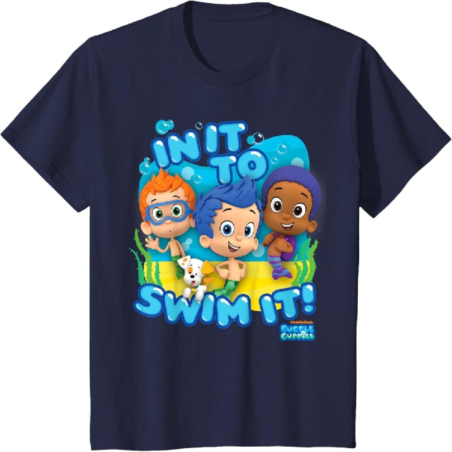 Kids Bubble Guppies In It To Swim It T-Shirt T-Shirt S