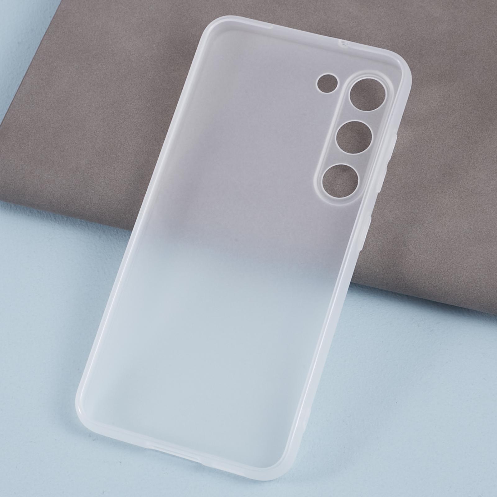 

For Samsung Galaxy S23 Case Anti-scratch Soft TPU Cover (Precise Cutout) Clear White