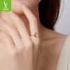 Shining Star And Moon Open Ring Women'S Niche Light Luxury S925 Sterling Silver Ring Jewelry