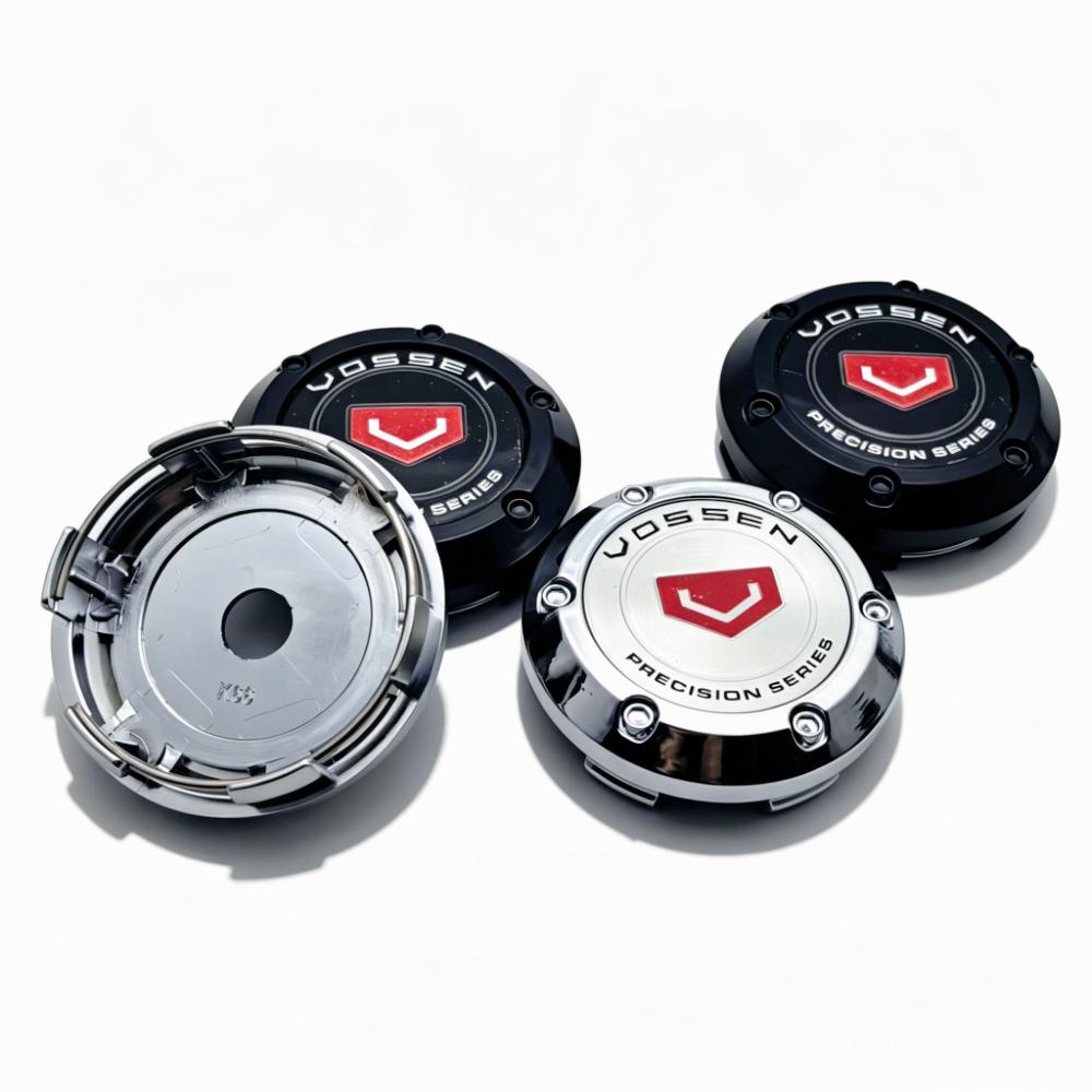 4pcs Vossen Logo Emblem Car Wheel Center Caps 66MM Clips 62MM Wheels Hub Cap Rim Hubcaps Dust Cover Replacement Car Accessories