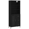 VidaXL Highboard Black 69.5x34x180 Cm Engineered Wood 3189518