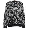 Versace Men's Jacquard Knit Wool Sweater, Black and White, Size 46, A84889 tops 46 Black WhiteUsed