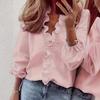 Women's clothing Spring, summer, autumn and winter ruffle shirt Women's shirt Loose foreign style Commuter