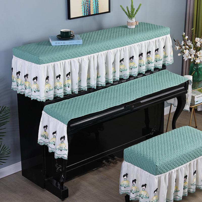 Simple home decoration 1-Piece Set Cartoon Dust Cover Piano Bench Cover or Piano Key Cover Towel Home Simple Decorative Cloth