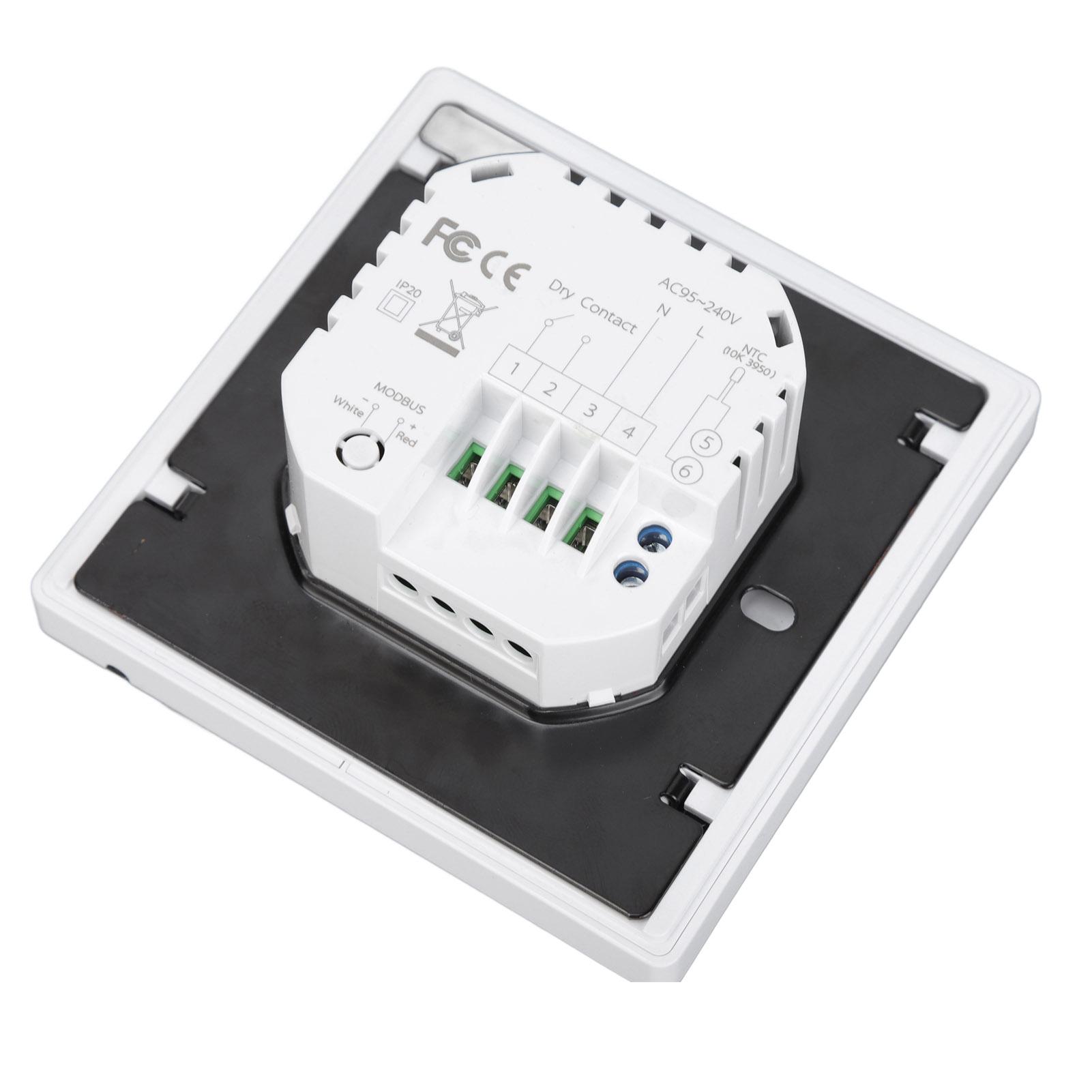 Термостат отопления котла PC ABS 5A Настенный программируемый термостат WIFI с ЖК-экраном для дома и промышленности white