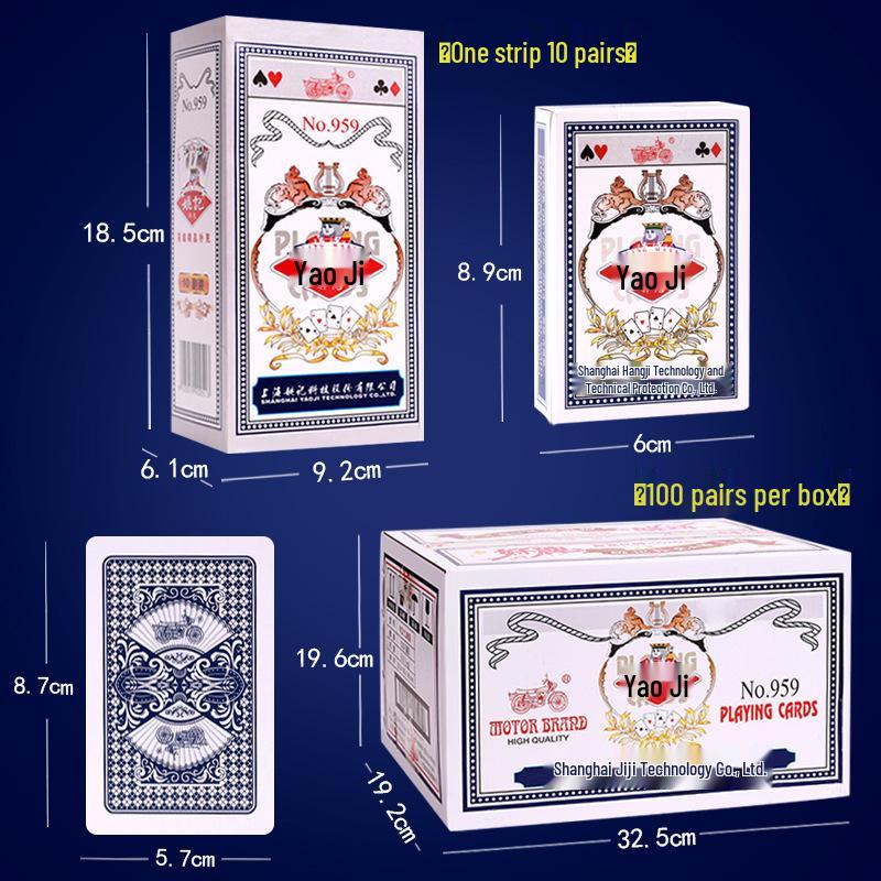 Yaoji 258 Dou Dizhu Guandan Bridge Poker Cards: 100 Decks Premium Playing Cards