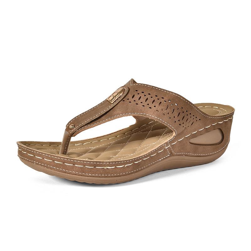 Wedge heel women's sandals new toe drag women's shoes beach shoes